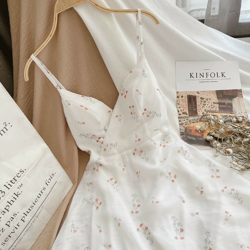 Đầm Đi Biển/ Váy Maxi Hoa 2 Dây Sẵn Mút Ngực Cực Mát Cực Xinh | BigBuy360 - bigbuy360.vn