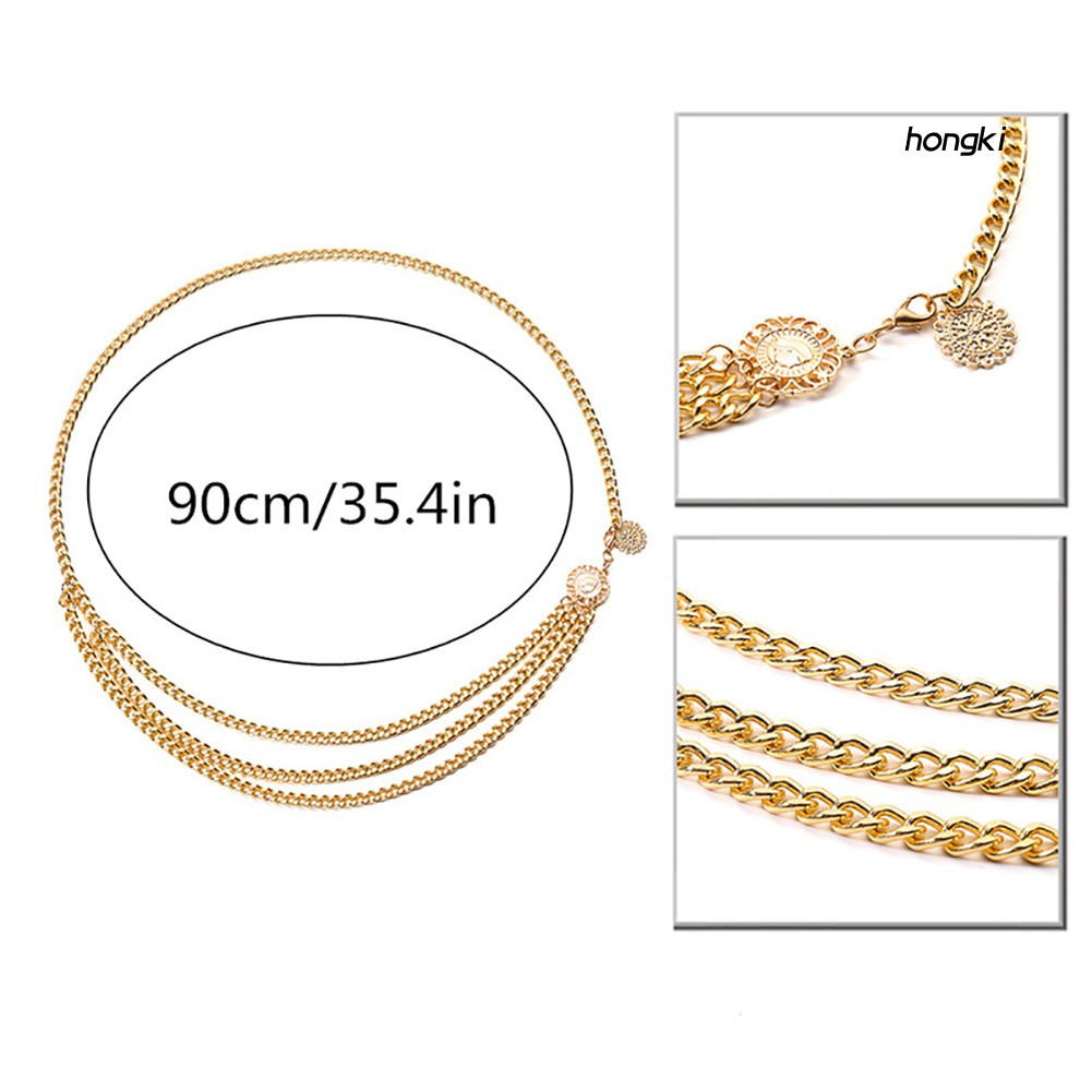 Dây mắt xích đeo hông nhiều lớp thời trang sành điệu cho nữ