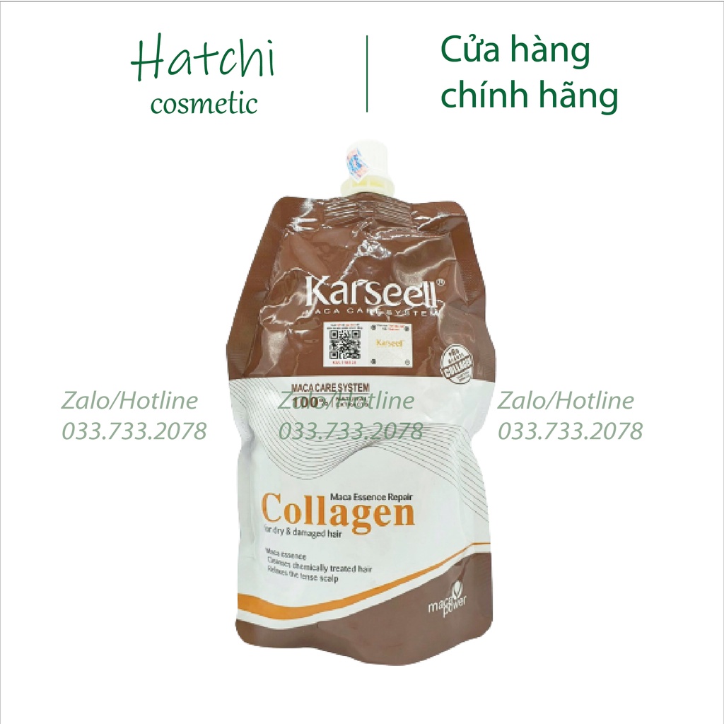 Hấp Ủ Dầu Karseell Maca Collagen Chính Hãng Siêu Mượt 500ml