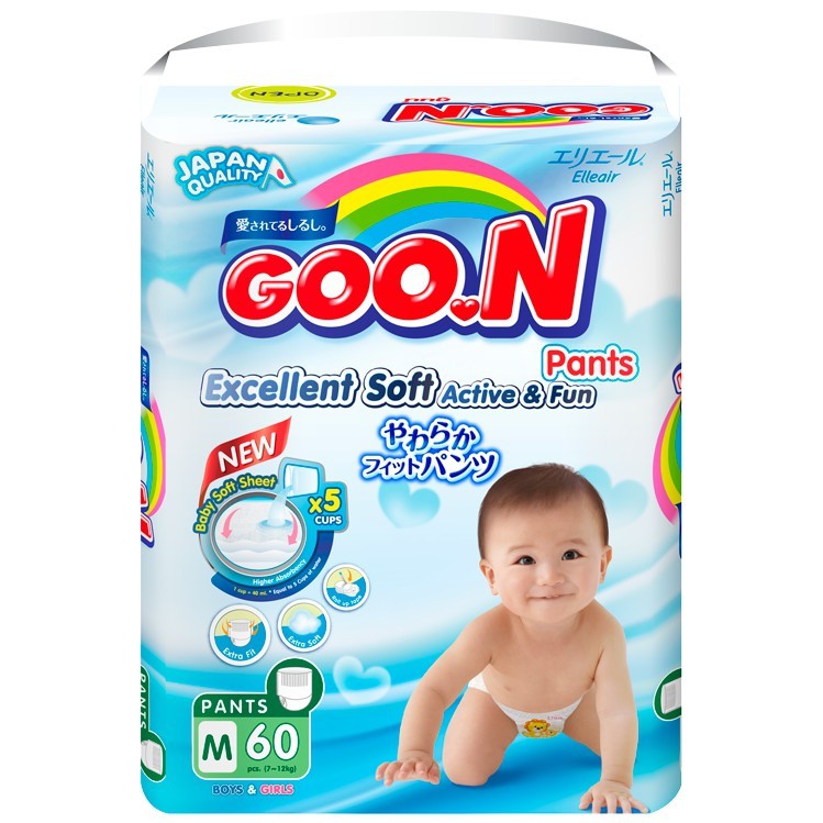 Bỉm Goon Slim dán/quầnM66/M60/L48/L56/Xl42/XXL34