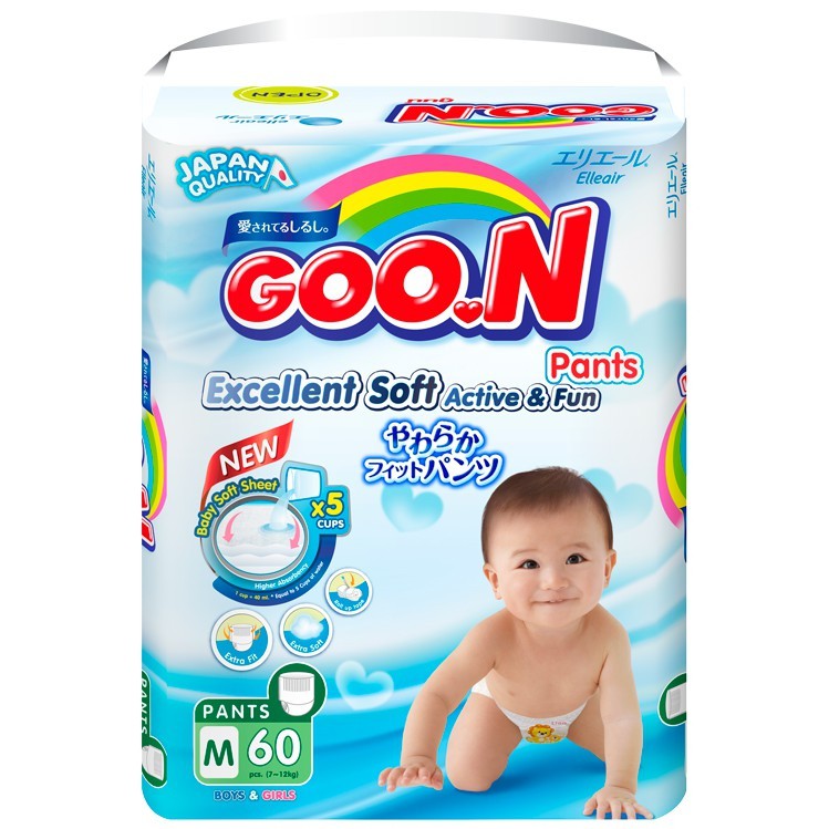 Bỉm Goon Slim dán/quầnM66/M60/L48/L56/Xl42/XXL34