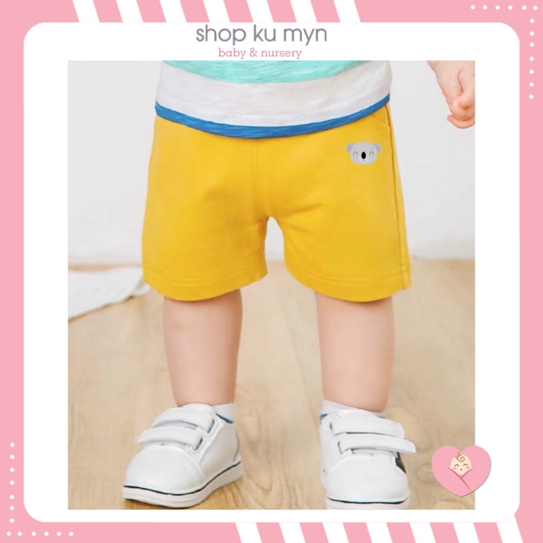 [Mã SKAMCLU8 giảm 10% cho đơn từ 100K] Quần đùi short cotton cho bé thun mềm chính hãng Ku Myn KMQ001