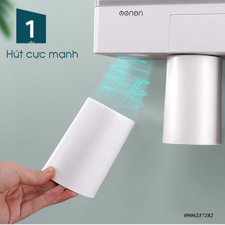 Kệ để đồ đánh răng ENON cao cấp cốc hít mẫu 2 cốc_RE0301