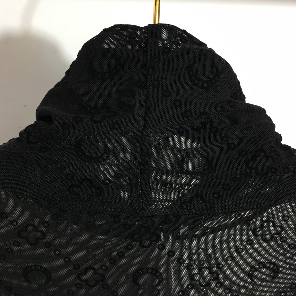 Áo ren lưới cotton dài tay Marine Serre gợi cảm, huyền bí