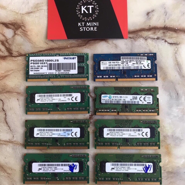 Ram laptop DDR3/DDR3L/DDR4 2GB/4GB/8GB zin chính hãng