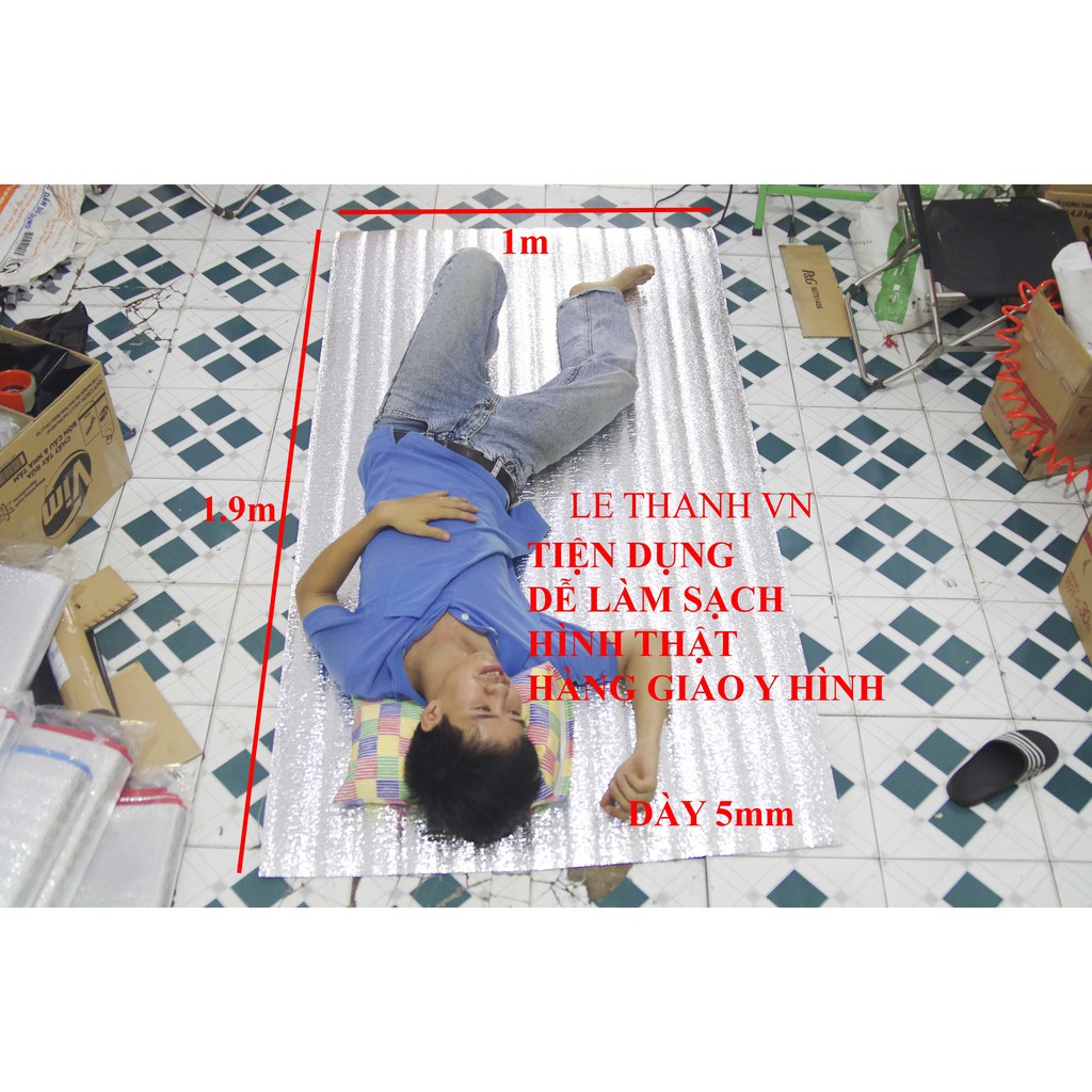 Chiếu ngủ văn phòng dày 5mm (1m x 1.9m không viền)