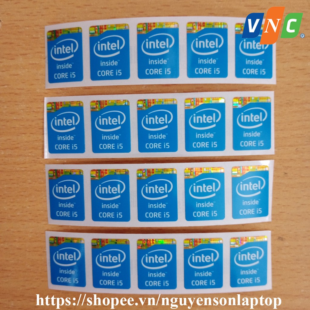 Tem máy tính Core i5 Thế Hệ 4, Tem Core i5 Thế Hệ 5 - màu Xanh | WebRaoVat - webraovat.net.vn