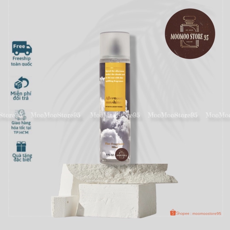 Xịt Thơm Toàn Thân Bath &amp; Body Works Body Mist Afternoon Sunshine