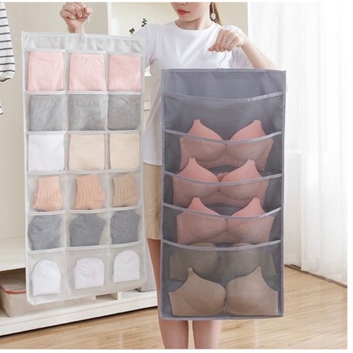 Túi vải đựng đồ lót 2 mặt sắp xếp tủ quần áo tiện lợi