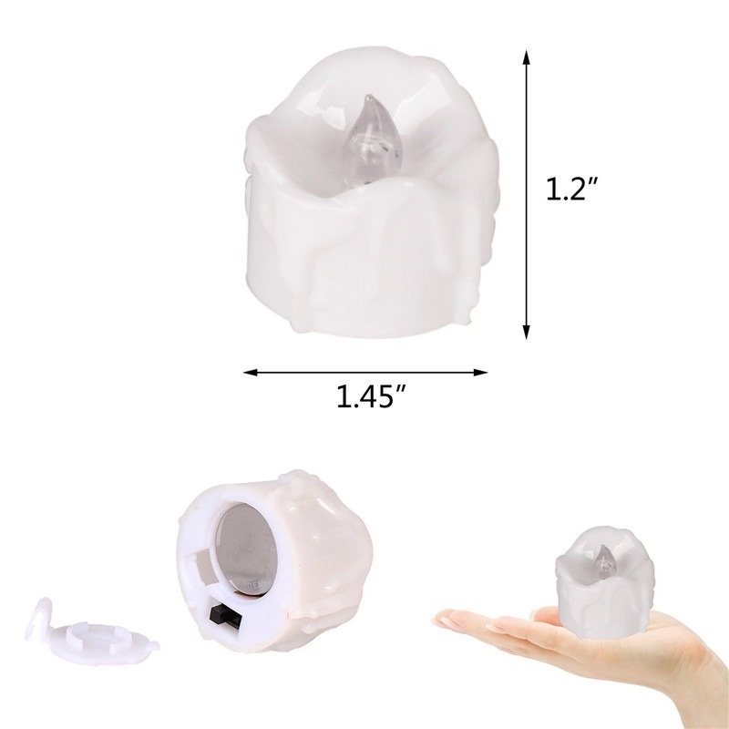 1 Đèn LED Giả Hình Nến Không Lửa Chạy Bằng Điện Trang Trí Nhà Cửa/Giáng Sinh