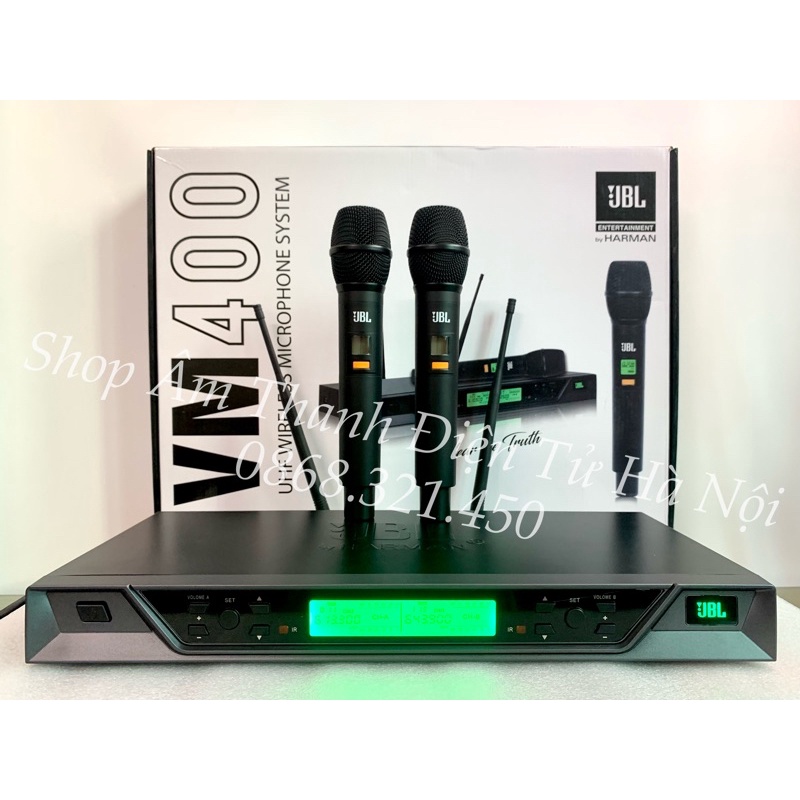Micro Không Dây VM 400 Thế Hệ Mới 2022 : Có Dò Sóng, Hút Giong, Hát Nhẹ,Chống Hú Tốt. Chuyên karaoke Gia Đình.