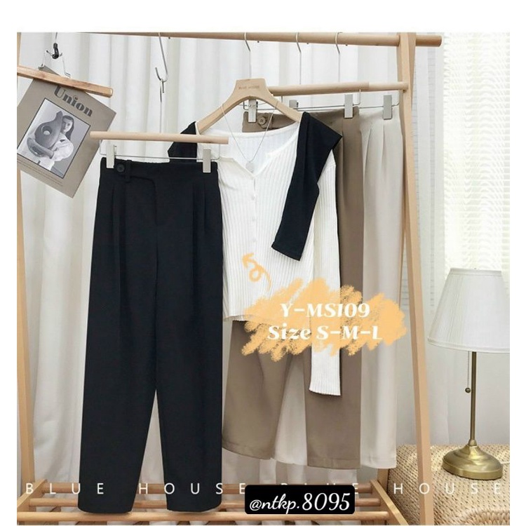 QUẦN TÂY KIỂU NÚT LỆCH LƯNG CAO