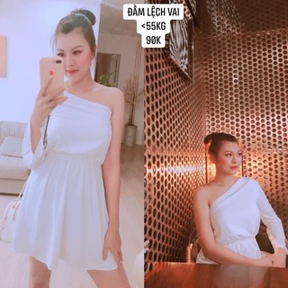 Đầm Lệch Vai Siêu Sang Chảnh - size <55kg - hàng Likenew