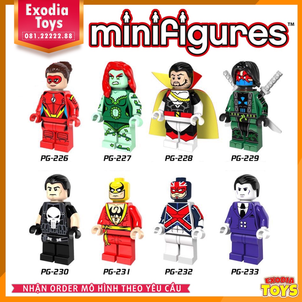 Xếp hình Minifigure nhân vật siêu anh hùng DC Comics và Marvel Comics - Đồ Chơi Lắp Ghép Sáng Tạo - POGO 8060