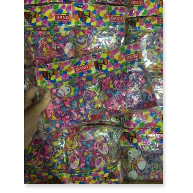 Set 50 Dây Chun Buộc Tóc Nhiều Màu