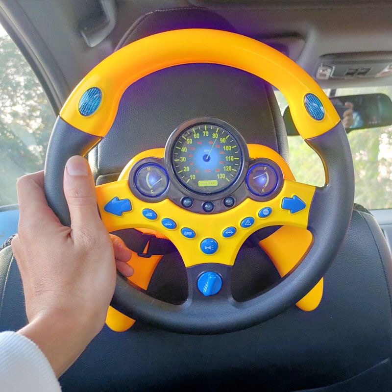 Đồ chơi Vô Lăng Gắn Xe Ô Tô Cho Bé, Vô Lăng Có Đèn Phát Nhạc, Quay 360 độ
