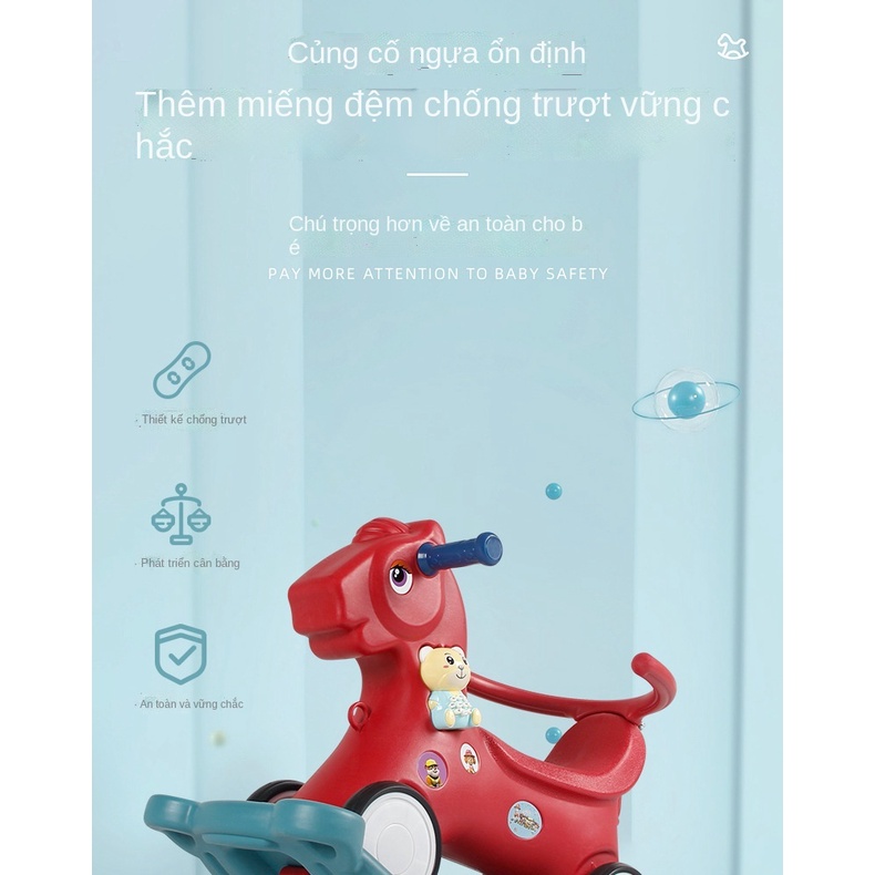Ngựa bập bênh trẻ em, ghế bập bênh có nhạc, ngựa bập bênh đồ chơi trẻ em