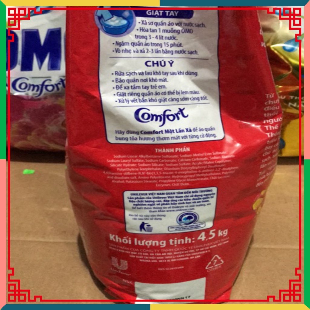 Bột Giặt OMO 4,5kg/ 4kg tinh chất dầu Thơm
