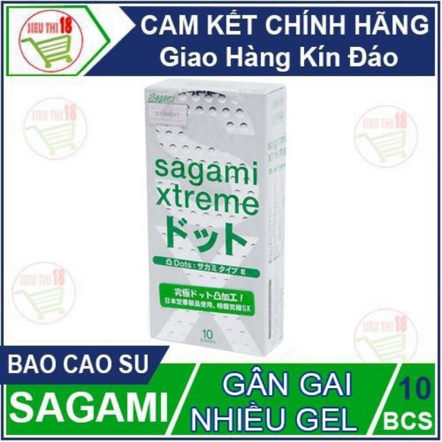 Bao cao su Sagami Xtreme Green (hộp 10 chiếc)
