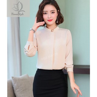 Áo kiểu đính nút Hana HN007