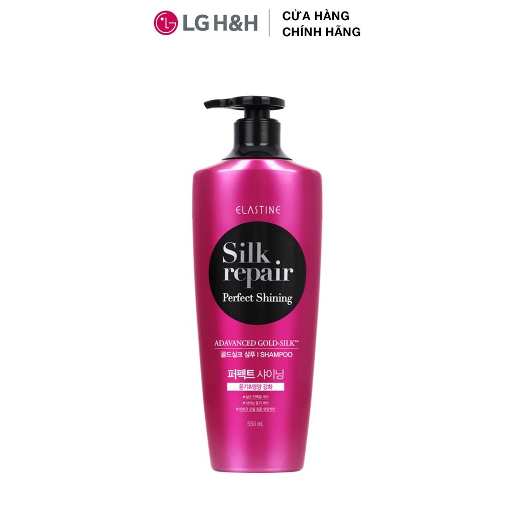 Dầu gội chăm sóc và nuôi dưỡng tóc Elastine Silk Repair Perfect Shining Gold Silk 550ml