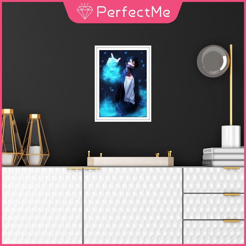 Bộ tranh đính đá họa tiết hoạt hình My Hero Academia độc đáo kích thước 30x40cm dùng trang trí nhà cửa