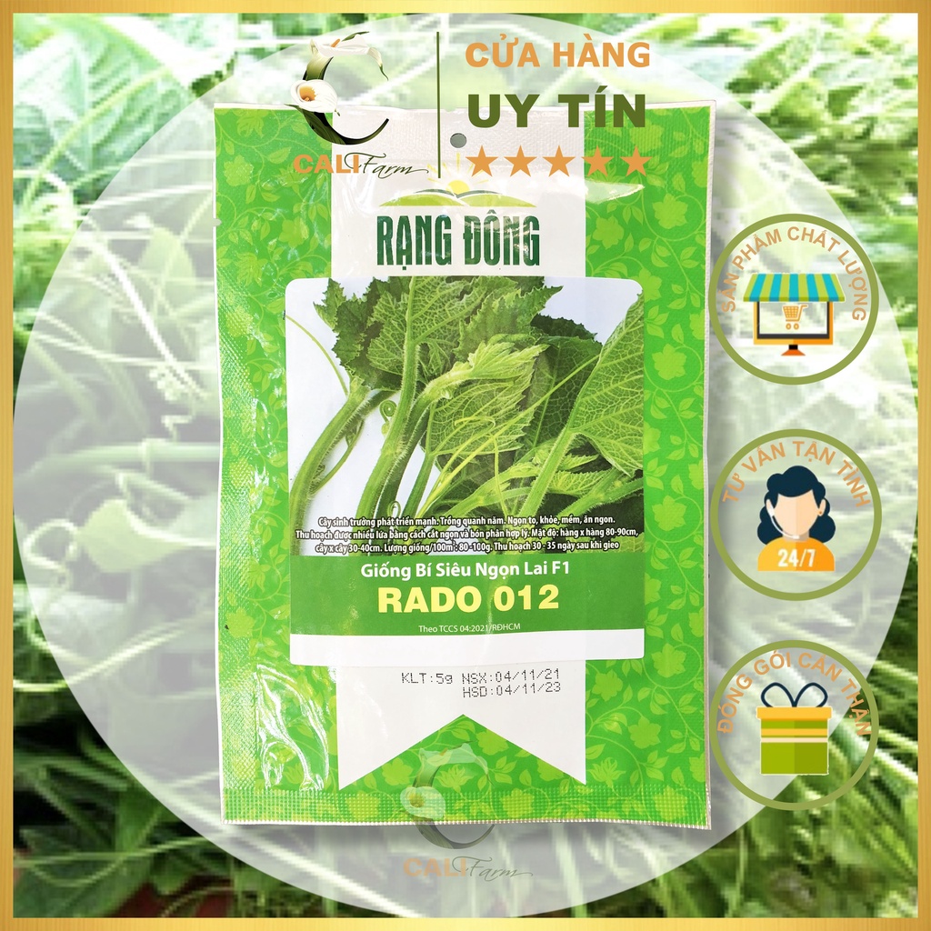 Hạt Giống Bí Siêu Ngọn Lai F1 RD 012 Gói 5g ăn rất ngon