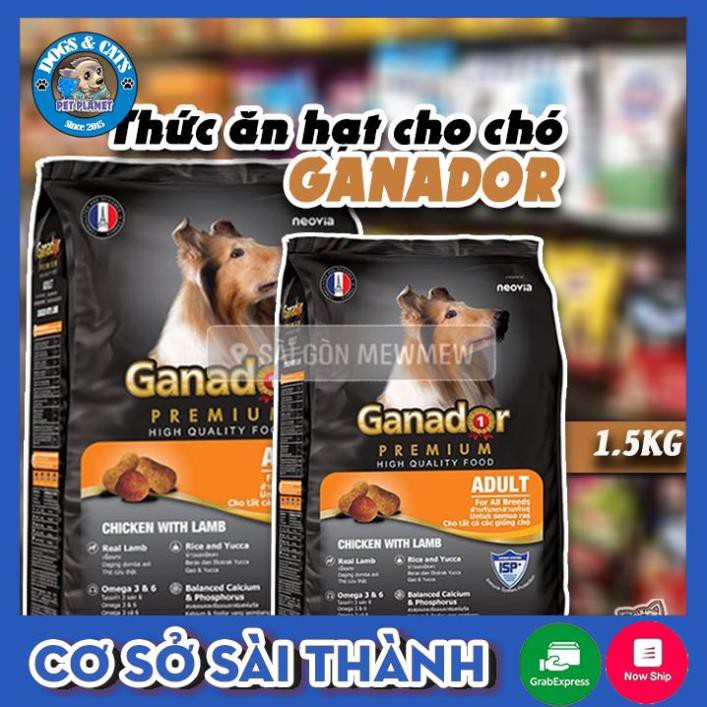 [GÓI LỚN TIẾT KIỆM] THỨC ĂN HẠT CHO CHÓ TRƯỞNG THÀNH GANADOR CAM 1.5KG