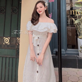 Váy đũi trễ vai