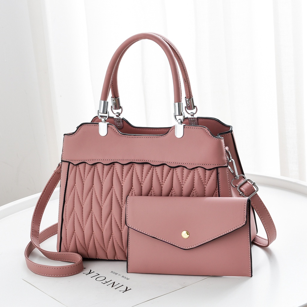 Túi xách nữ công sở cao cấp cỡ vừa 31cm tặng kèm ví da thời trang sang trọng HER BAG TXN023