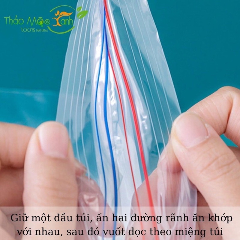 Sét 3 Túi Zip Đựng Thực Phẩm Tủ Lạnh