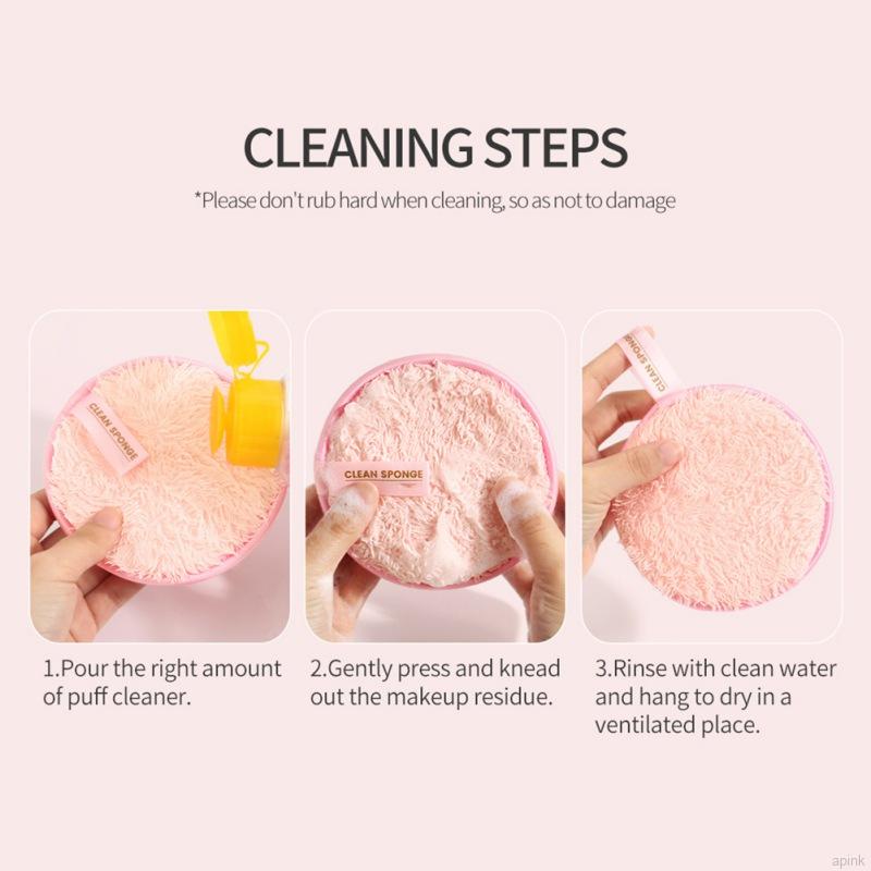 Set 2 miếng bông tẩy trang chất liệu vi sợi tái sử dụng tiện lợi