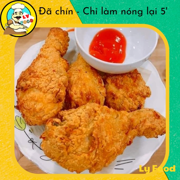 Đùi gà rán CP 10 đùi tiện lợi, làm từ Gà Tươi, ngon như gà KFC, giòn rụm, dinh dưỡng, Gà rán thơm ngon LyHouse