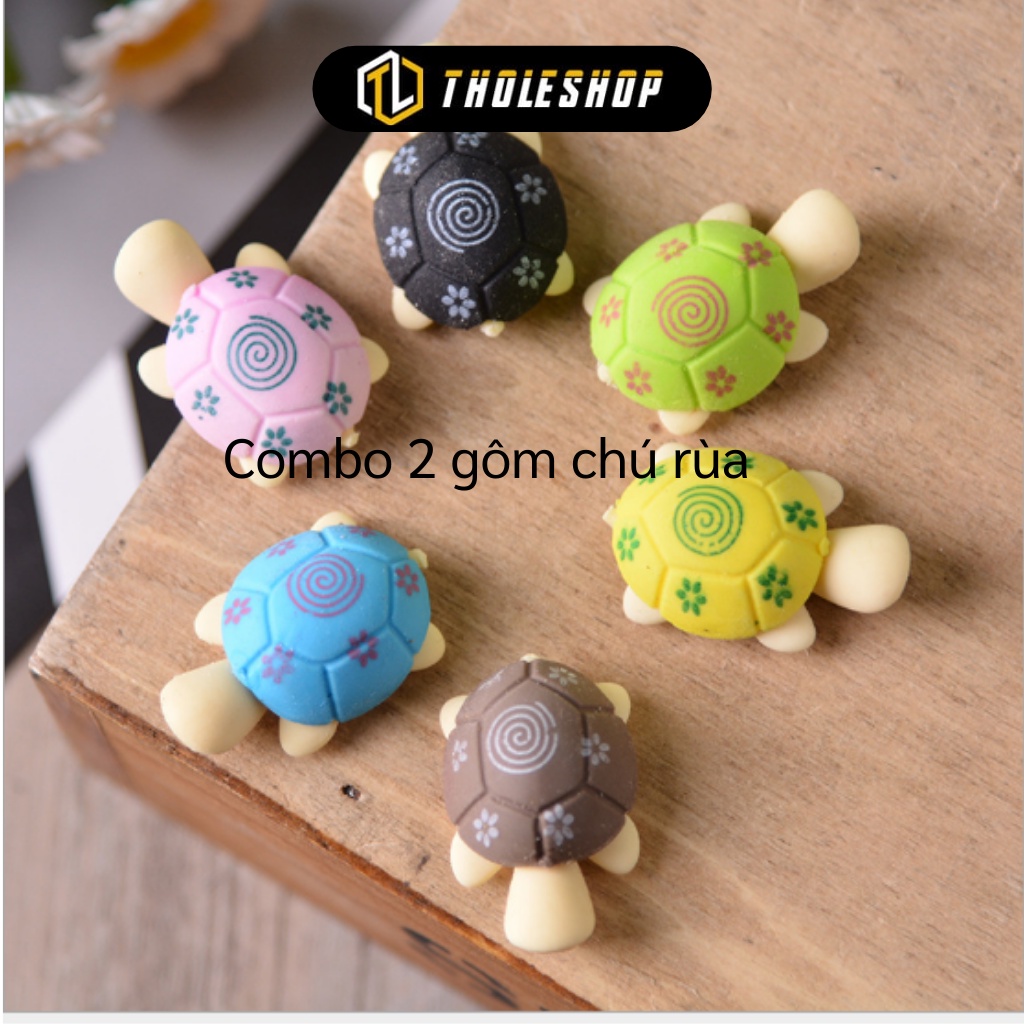 Gôm Tẩy Cute - Combo Cục Gôm Tẩy Bút Chì Hình Chú Rùa Nhiều Màu Cho Bé 8233