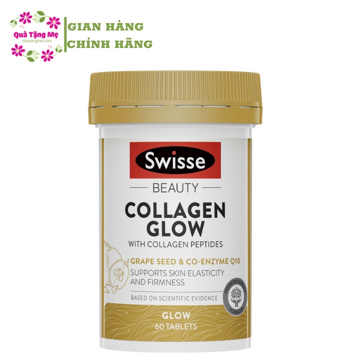 Viên uống đẹp da Collagen Thủy Phân, chống lão hóa Collagen Swisse Collagen Glow hộp 60 viên
