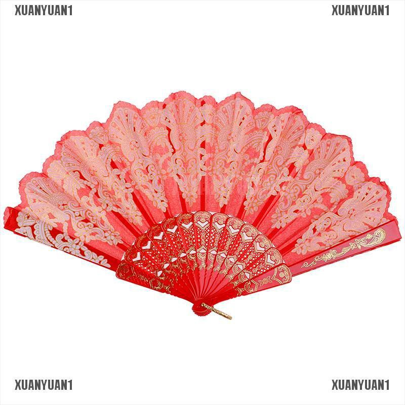 [XUANYUAN1] Quạt Hoa Cầm Tay Phong Cách Dân Tộc Trung Hoa Cho Tiệc Cưới