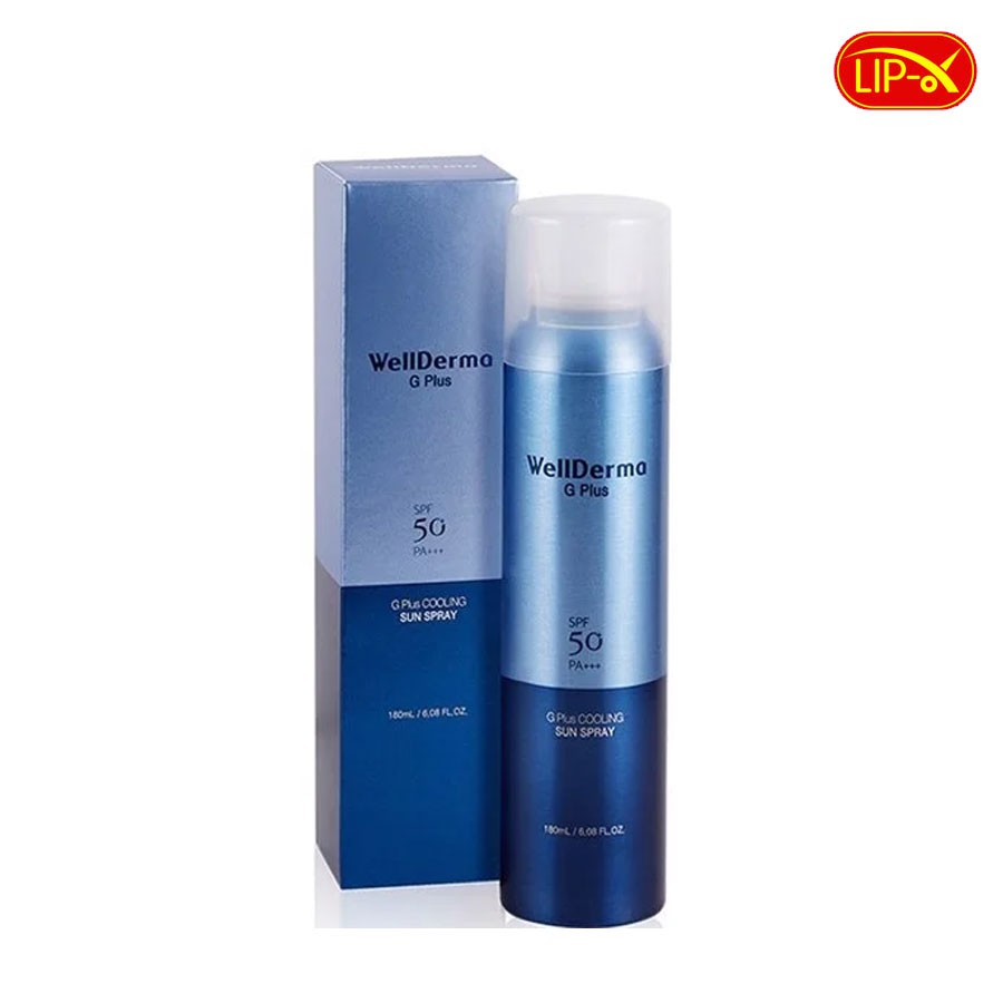 Xịt Chống Nắng Wellderma G PLus Cooling Sun Spray 180ml Hàn Quốc