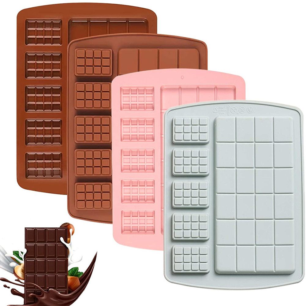 Khuôn Silicone Làm Bánh Waffle / Sô Cô La / Kẹo Hình Khối 24 Ngăn Nhiều Màu Sáng Tạo Diy