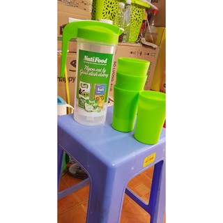 BỘ BÌNH VÀ 4 LY NHỰA QUÀ TẶNG SỮA NUTIFOOD