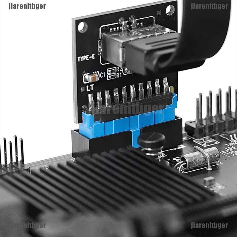 （jiarenitbger）USB3.0 To USB 3.1 Type C front Type E Adapter 20pin to 19pin Expansion Module