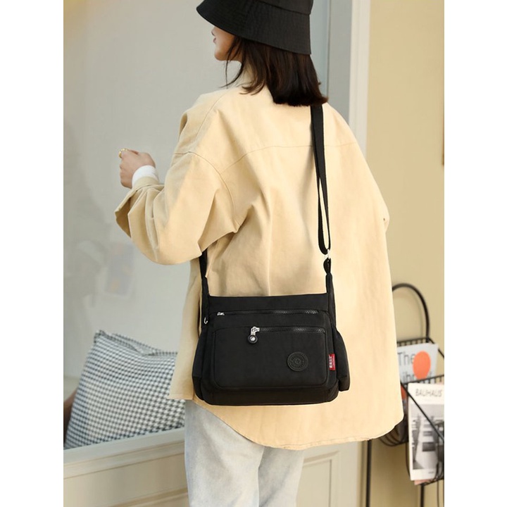 Túi đeo chéo nữ vải dù nhiều ngăn chống nước, phong cách Hàn Quốc Size 35cm TUI-62