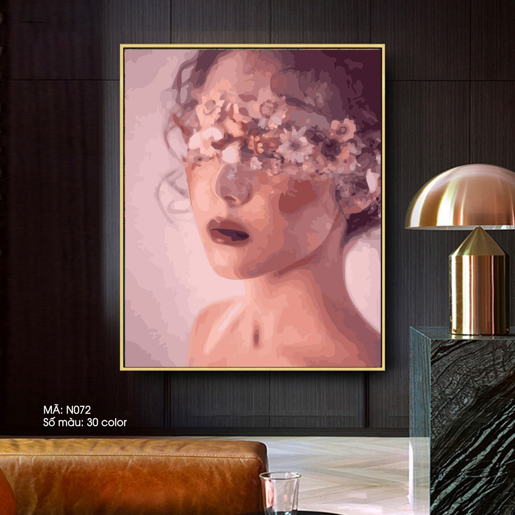 Tranh Tô Màu Theo Số Sơn Dầu Nhiều Mẫu Cô Gái Hot Trend - Tranh Sơn Dầu Số Hóa Có Sẵn Kích Thước 40x50cm | BigBuy360 - bigbuy360.vn