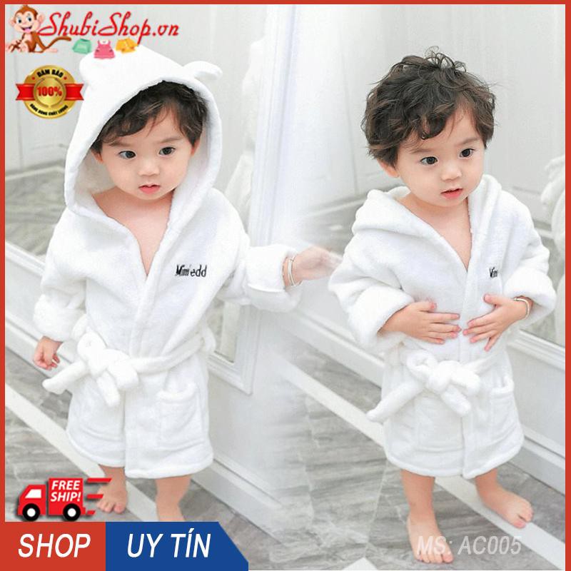 Áo choàng tắm lông mềm cho bé 6-20kg từ sơ sinh đến 6 tuổi - SHUBISHOP.VN