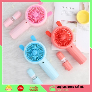 Quạt tích điện phun sương cầm tay siêu mát