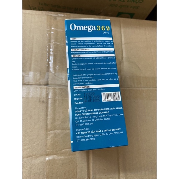 Viên sáng mắt OMEGA 3 6 9 Olive Q10 tinh dầu óc chó Hộp 100 viên giúp bổ mắt bổ tim mạch