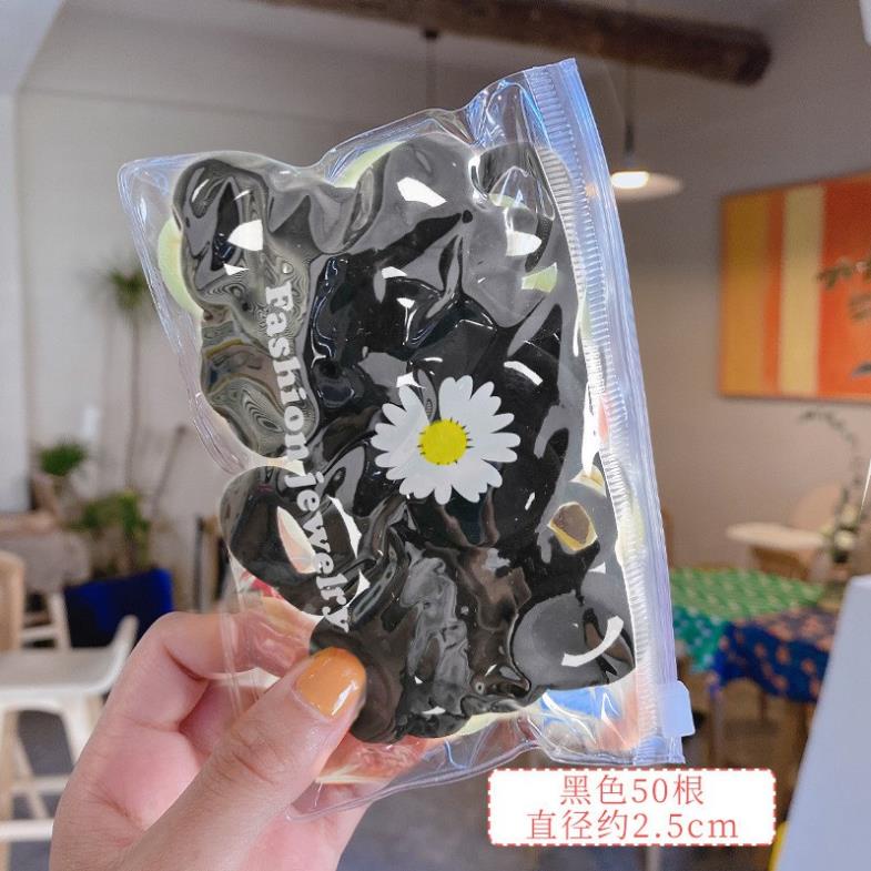 (0262) Túi 50 Chun Vòng Buộc Tóc Sắc Màu Năng Động Dễ Thương