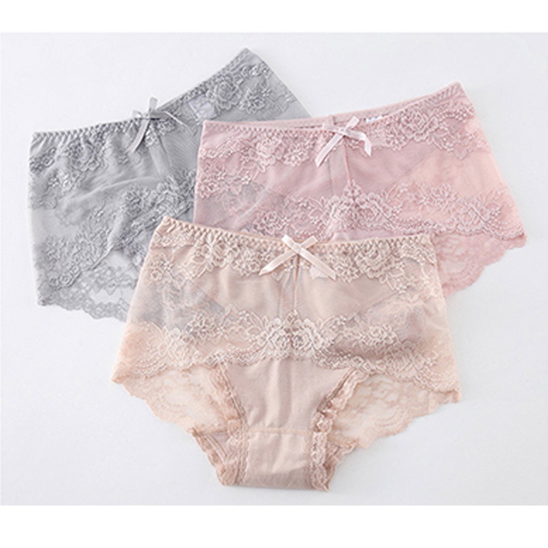 AOFEIQIKE AOFEIQIKE Quần Lót Ren Khoét Lỗ Plus Size M-XXL