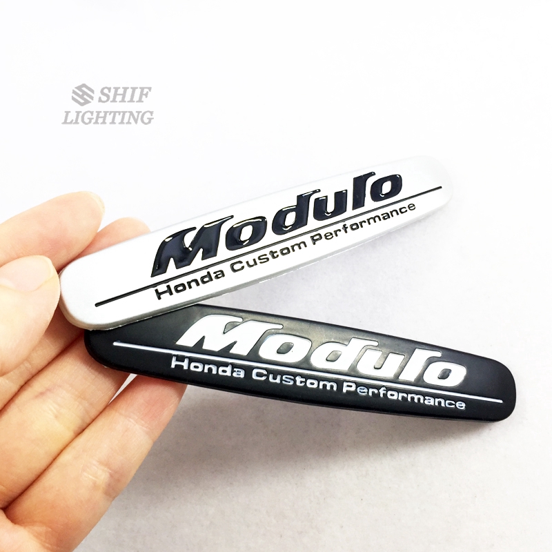 1 x ABS MODULO Logo Car Auto Body Fender Decorative Emblem Badge Decal Sticker For Honda MODULO Honda Custom Performance