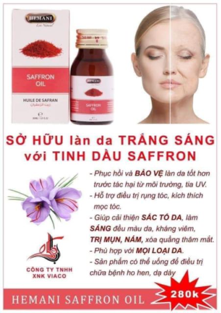 Com bo 2 lọ Saffron oil [Hàng chuẩn nhập khẩu]