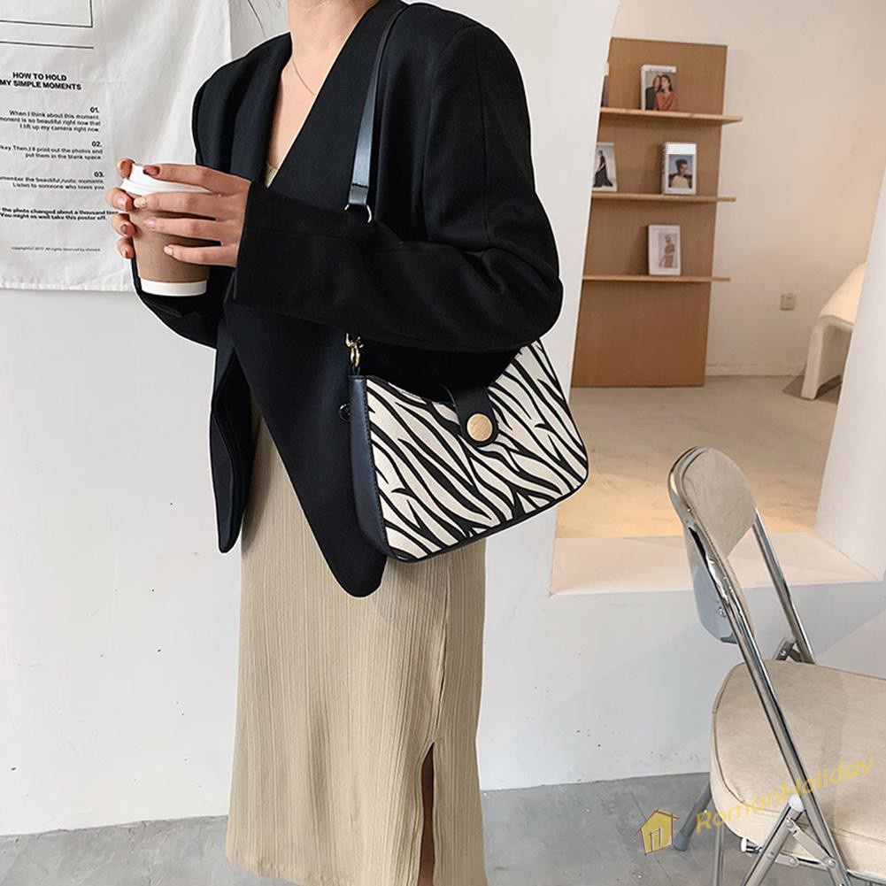 【On Sale】Vintage Animal Pattern PU Shoulder Totes Women Chain Top-handle Bag Hobo